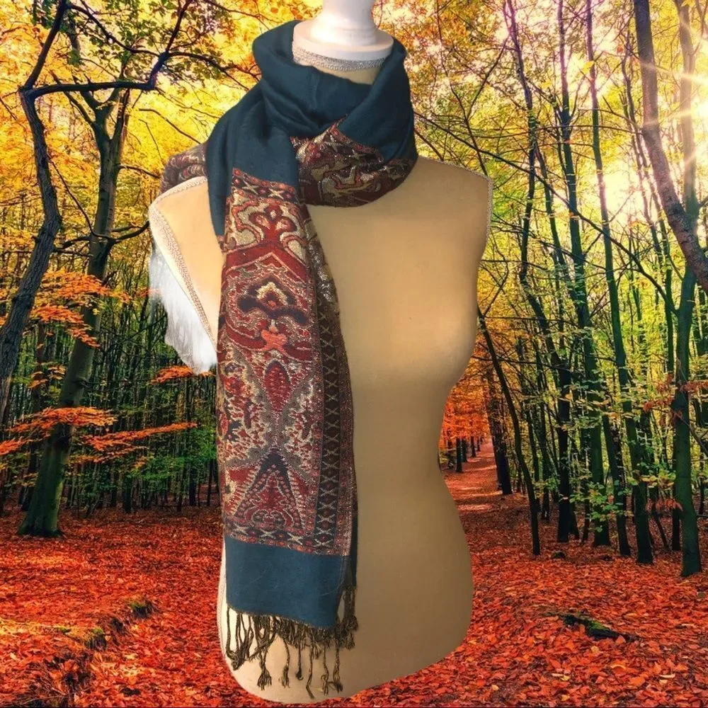 Huge fall/ winter scarf with fringe